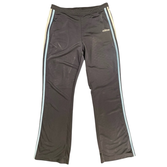 VTG Adidas Track Pants Men's Medium Gray 3 Stripe Y2K Sports Athleisure Logo Gym - Picture 2 of 10